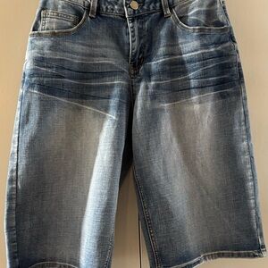 Women’s New Flamingal Bermuda Blue Denim Shorts